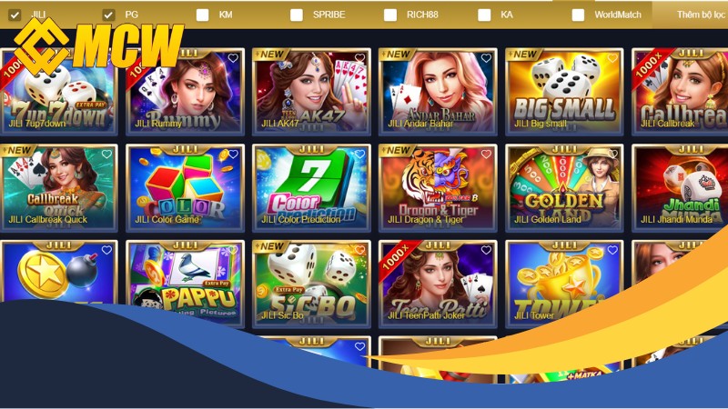 Những game bài thu hút đông đảo người chơi tại MCW